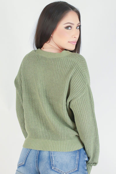 Jeans Warehouse Hawaii - SOLID LONG SLV CARDIGANS - WAKE ME UP SWEATER | By AMBIANCE APPAREL