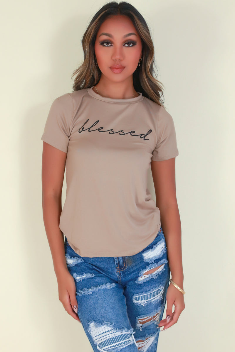 Jeans Warehouse Hawaii - S/S SCREEN - SIMPLY BLESSED TEE | By LUZ