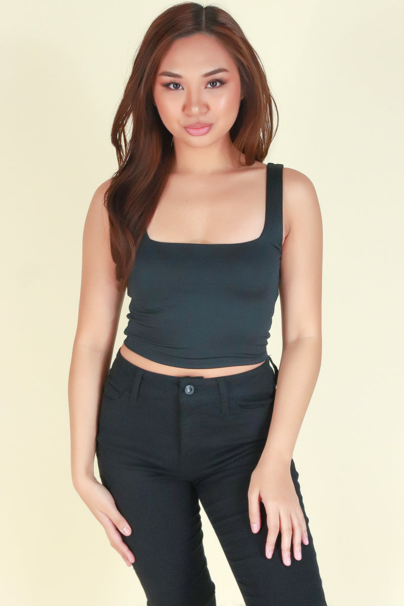 Jeans Warehouse Hawaii - SL CASUAL SOLID - MUST BE NICE CROP TOP | By MINE FASHION