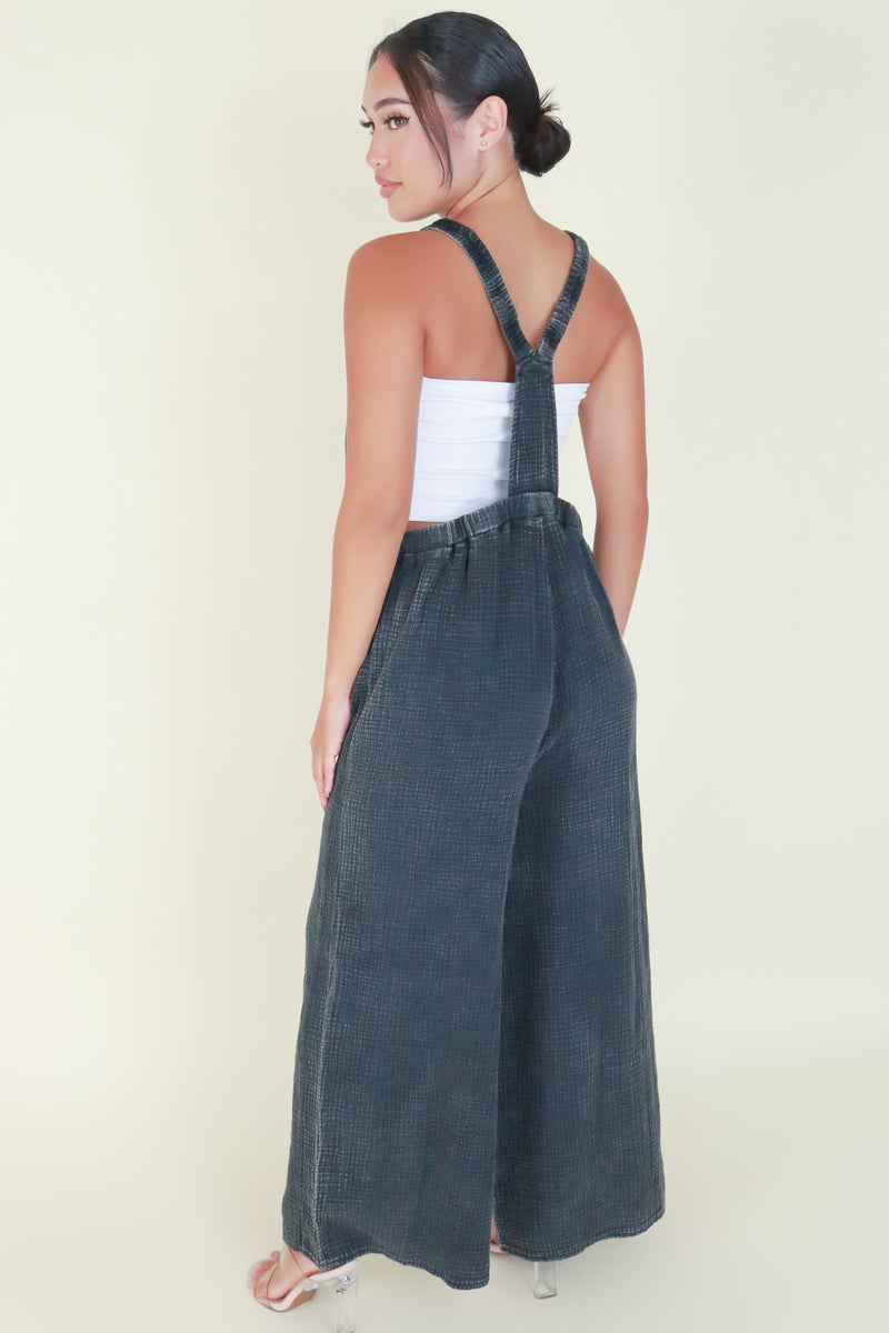 Jeans Warehouse Hawaii - SOLID CASUAL JUMPSUITS - COFFEE RUN JUMPSUIT | By ZENANA (KC EXCLUSIVE,INC