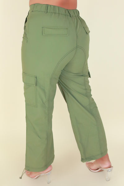 Jeans Warehouse Hawaii - PLUS CASUAL WOVEN SOLID PANTS - KEEP IT CLEAN PANTS | By ZENOBIA