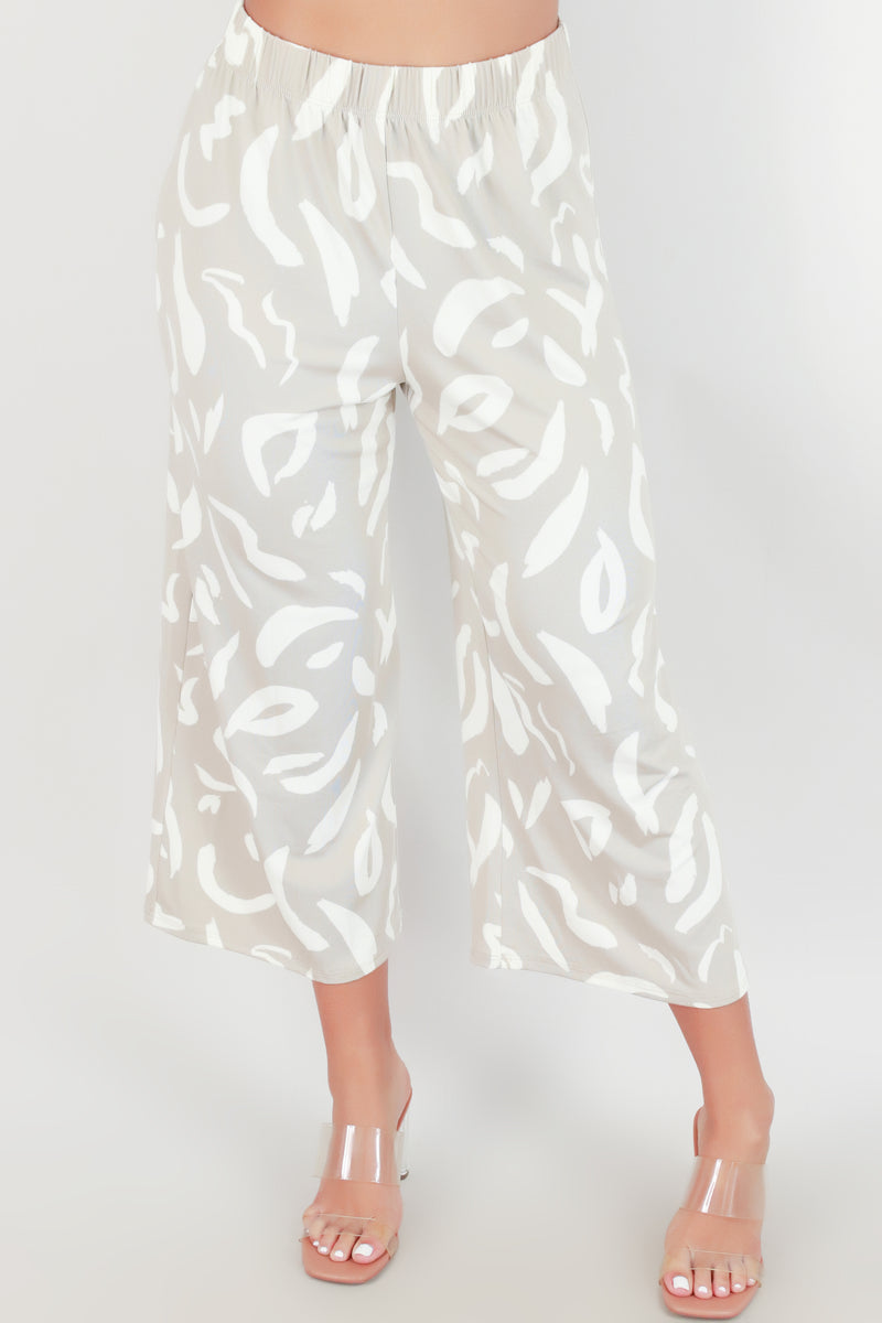 Jeans Warehouse Hawaii - PRINT KNIT CAPRI&