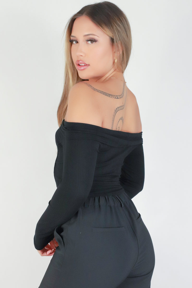 Jeans Warehouse Hawaii - LS CASUAL SOLID - YOU INSPIRE ME TOP | By CRESCITA APPAREL/SHINE I
