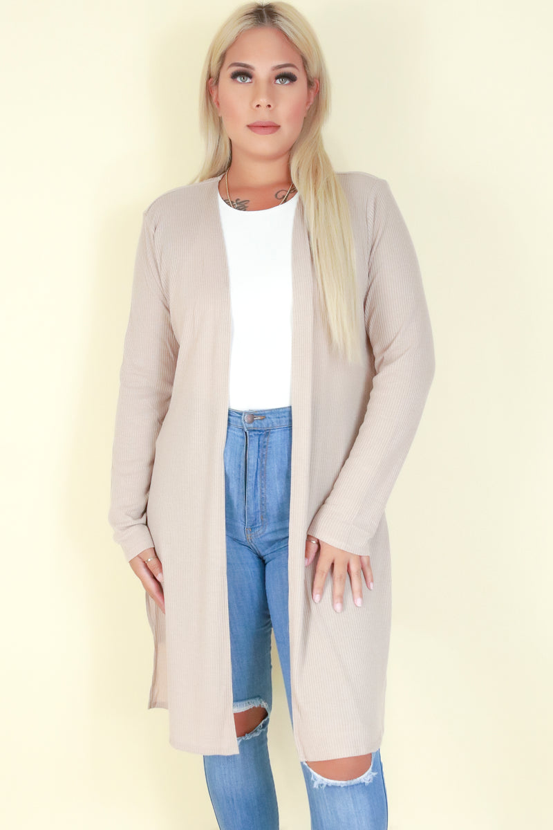 Jeans Warehouse Hawaii - PLUS SOLID LONG SLV CARDIGANS - FREE FALL DUSTER CARDIGAN | By AMBIANCE APPAREL