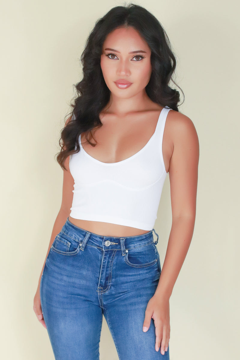 Jeans Warehouse Hawaii - SL CASUAL SOLID - GIVE ME A SIGN CROP TOP | By CRESCITA APPAREL/SHINE I