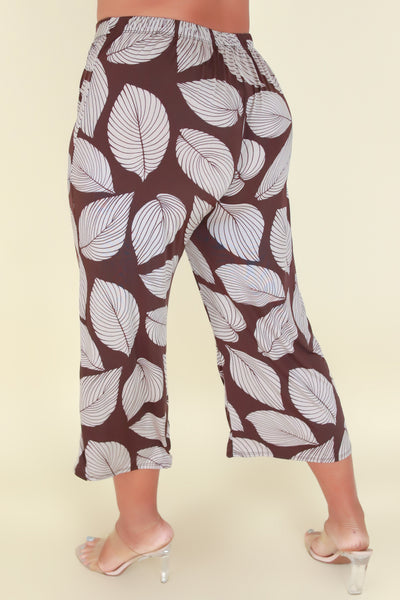 Jeans Warehouse Hawaii - PLUS PRINT KNIT CAPRI'S - JUST IN CASE PANTS | By ZENOBIA