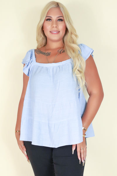 Jeans Warehouse Hawaii - PLUS S/S SOLID WOVEN TOPS - DON'T MENTION IT TOP | By TASHA