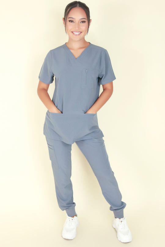 BE PATIENT WITH ME SCRUB TOP