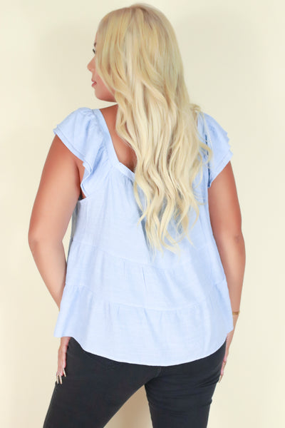 Jeans Warehouse Hawaii - PLUS S/S SOLID WOVEN TOPS - DON'T MENTION IT TOP | By TASHA