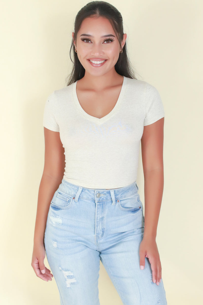 Jeans Warehouse Hawaii - S/S SOLID BASIC - EVERY GIRL NEEDS THIS TOP | By CRESCITA APPAREL/SHINE I
