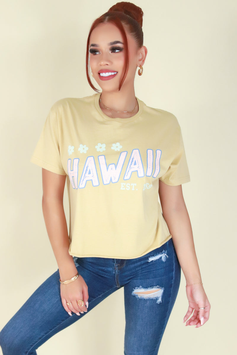 Jeans Warehouse Hawaii - S/S SCREEN - HAWAII CROP TEE | By JANTZEN BRANDS CORP