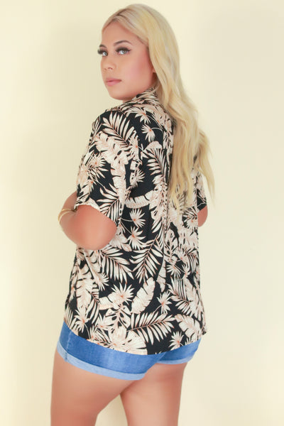 Jeans Warehouse Hawaii - PLUS S/S PRINT WOVEN TOPS - JUST VISITING TOP | By ZENOBIA