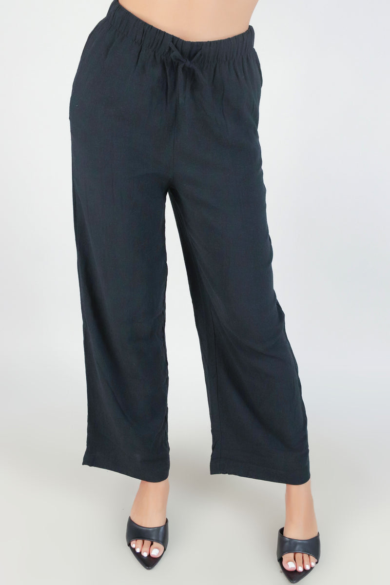 Jeans Warehouse Hawaii - SOLID WOVEN PANTS - GOT ME THINKING PANTS | By FAVLUX
