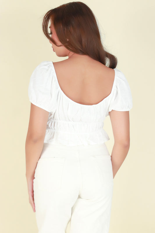 Jeans Warehouse Hawaii - S/S SOLID WOVEN CASUAL TOPS - FOR THE DAY TOP | By BLASHE