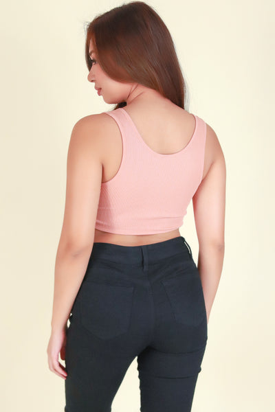 Jeans Warehouse Hawaii - SL CASUAL SOLID - JUST KIDDING CROP TOP | By DAVID'S PLACE