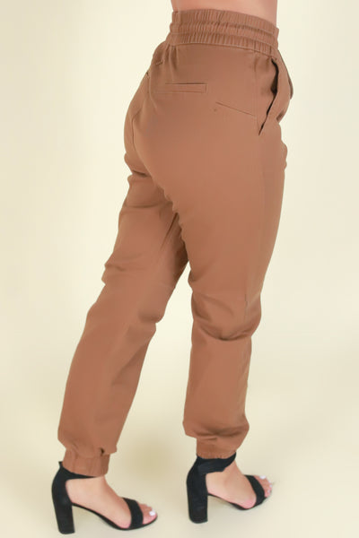 Jeans Warehouse Hawaii - SOLID WOVEN PANTS - WORK AT IT JOGGERS | By CHOCOLATE USA