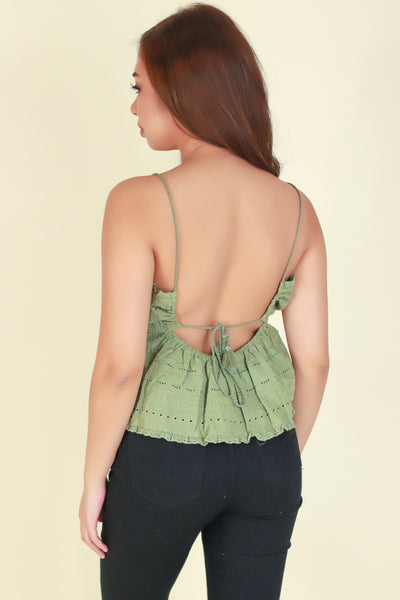 Jeans Warehouse Hawaii - TANK SOLID WOVEN CASUAL TOPS - WHAT DO YOU MEAN TOP | By HERSY