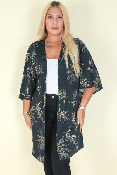 Jeans Warehouse Hawaii - PLUS PRINTED S/S - GET TO WORK CARDIGAN | By ZENOBIA