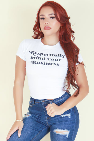 Jeans Warehouse Hawaii - S/S SCREEN - RESPECT IT BABY TEE | By ROCK & ROSE COUTURE