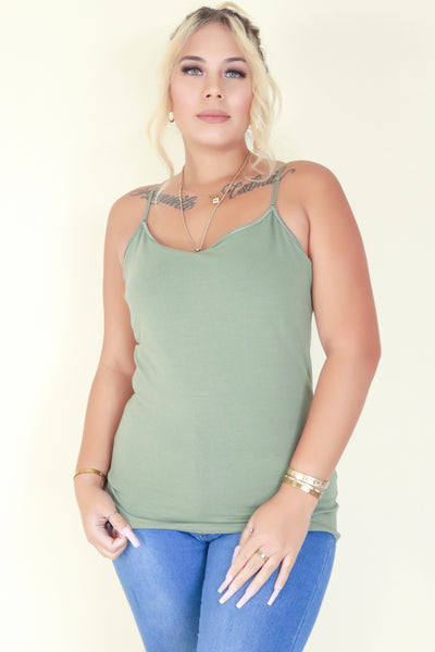 Jeans Warehouse Hawaii - PLUS BASIC SPAGHETTI TANKS - BACK TO BASICS TOP | By AMBIANCE APPAREL