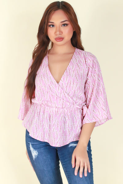 Jeans Warehouse Hawaii - S/S PRINT WOVEN DRESSY TOPS - SWEET ON YOU TOP | By PAPERMOON/ B_ENVIED
