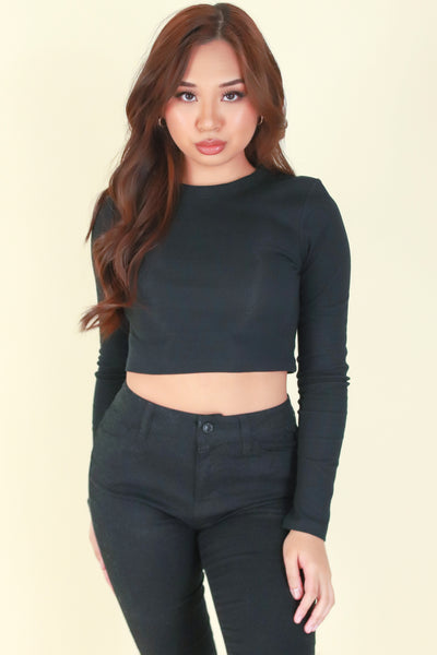 Jeans Warehouse Hawaii - L/S SOLID BASIC - DO WHAT YOU WANT TOP | By ROSIO