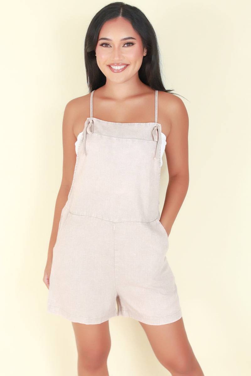 Jeans Warehouse Hawaii - SOLID CASUAL ROMPERS - DO ME A FAVOR ROMPER | By ZENANA (KC EXCLUSIVE,INC