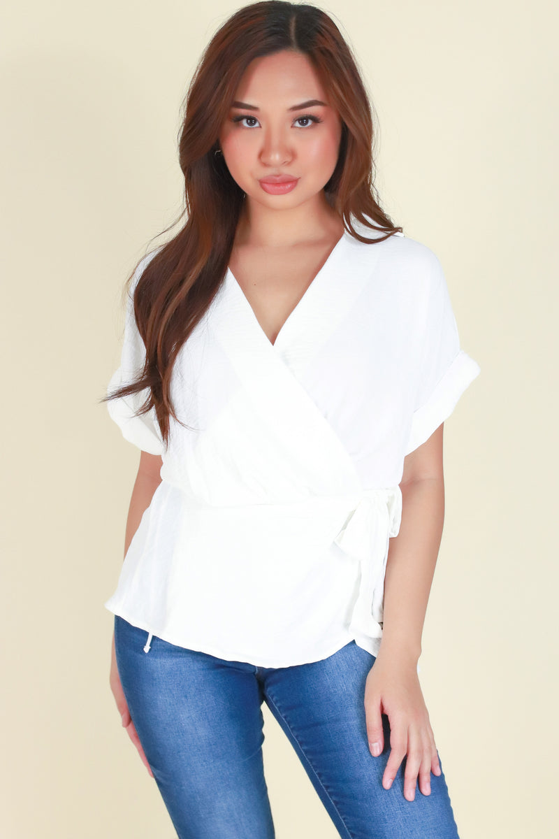 Jeans Warehouse Hawaii - S/S SOLID WOVEN DRESSY TOPS - BE WITH ME TOP | By TIMING