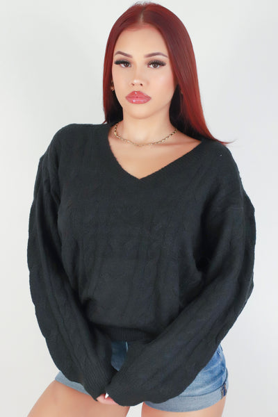 Jeans Warehouse Hawaii - CHUNKY/ACRYLIC SWEATERS - TALK TO ME SWEATER | By AMBIANCE APPAREL