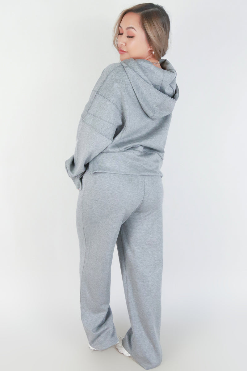 Jeans Warehouse Hawaii - SOLID KNIT PANTS - WIDE LEG PANTS WITH POCKETS | By VERY J