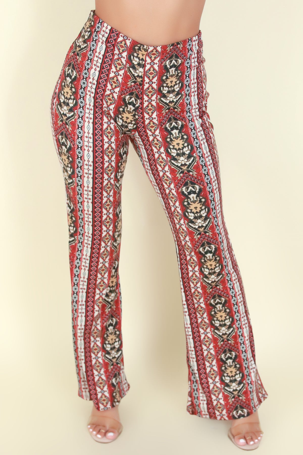 Forbidden Pants, Paisley Print Flared Leg Pants, Boho Casual Pants For  Spring & Summer, Women's Clothing