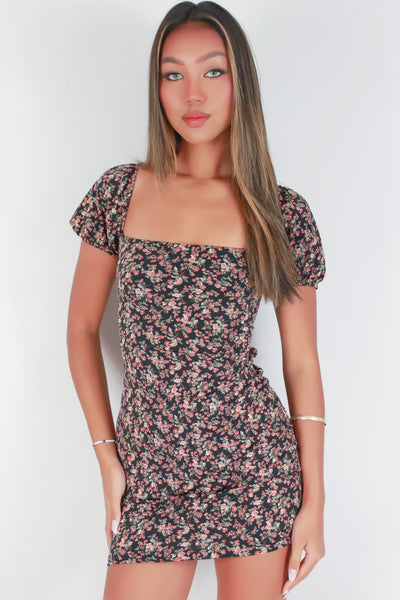 Jeans Warehouse Hawaii - SLEEVE SHORT PRINT DRESSES - SEE THE FUTURE DRESS | By LOVELY DAY FASHION