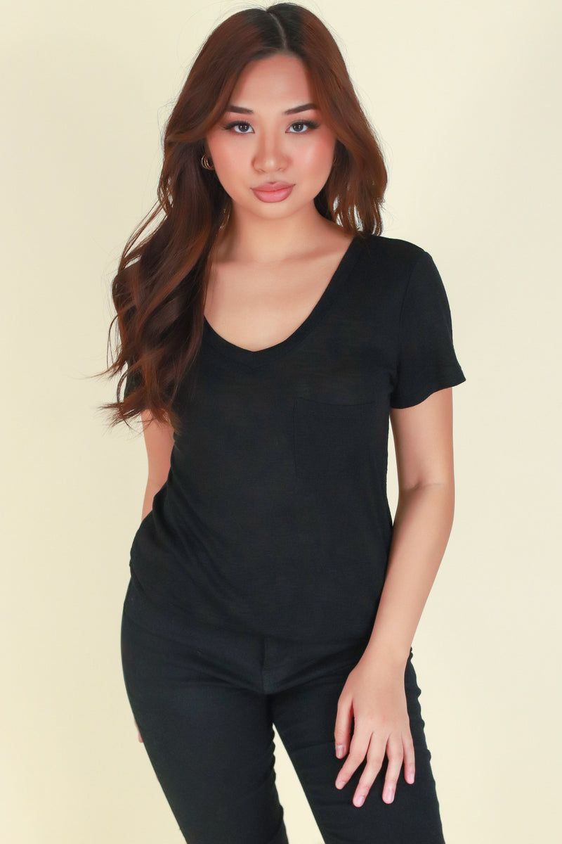 Jeans Warehouse Hawaii - S/S SOLID BASIC - SIMPLE SMILE TOP | By SHINE IMPORTS /BOZZOLO