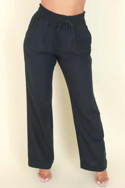 Jeans Warehouse Hawaii - SOLID WOVEN PANTS - LET IT BE PANTS | By VERACCI INC