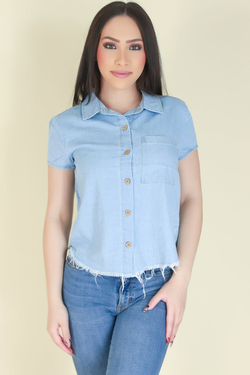 Jeans Warehouse Hawaii - S/S SOLID WOVEN CASUAL TOPS - SEE YOU NEXT TOP | By ALMOST FAMOUS