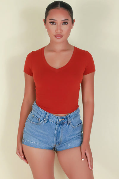 Jeans Warehouse Hawaii - S/S SOLID BASIC - EVERY GIRL NEEDS THIS TOP | By SHINE IMPORTS /BOZZOLO
