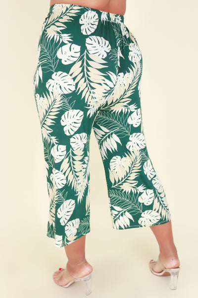 Jeans Warehouse Hawaii - PLUS PRINT WOVEN CAPRI'S - THINK ABOUT IT PANTS | By ZENOBIA