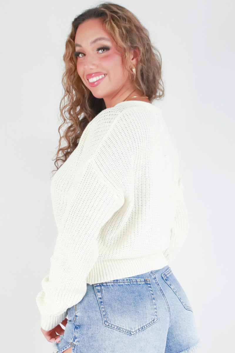 Jeans Warehouse Hawaii - SOLID LONG SLV CARDIGANS - WAKE ME UP SWEATER | By AMBIANCE APPAREL