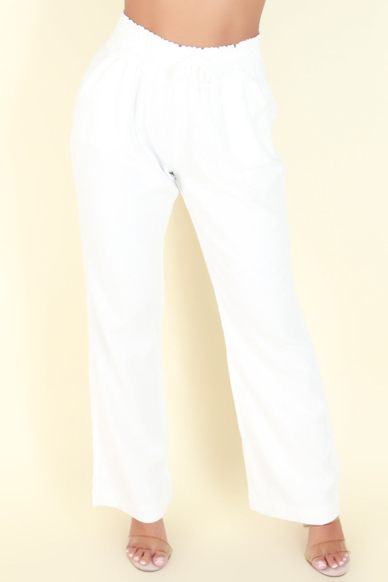 Jeans Warehouse Hawaii - SOLID WOVEN PANTS - LET IT BE PANTS | By VERACCI INC