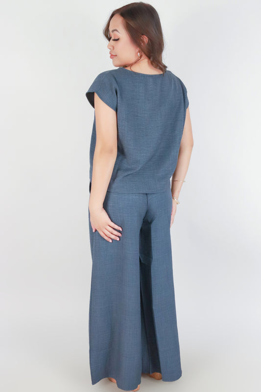 Jeans Warehouse Hawaii - SOLID WOVEN PANTS - PULL ON WIDE LEG PANTS | By OLIVE & CO