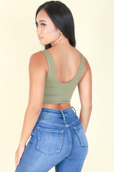 Jeans Warehouse Hawaii - SL CASUAL SOLID - SMALL DELAY CROP TOP | By ANWND