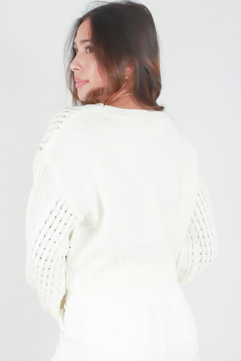 Jeans Warehouse Hawaii - CHUNKY/ACRYLIC SWEATERS - BUY MYSELF FLOWERS SWEATER | By STYLE MELODY
