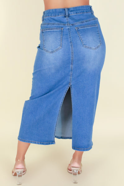 Jeans Warehouse Hawaii - DENIM SHORT SKIRT - FINE WITH ME SKIRT | By WAX JEAN