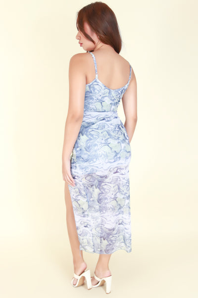 Jeans Warehouse Hawaii - S/L LONG PRINT DRESSES - SPRING VIBES DRESS | By GOOD STUFF APPAREL