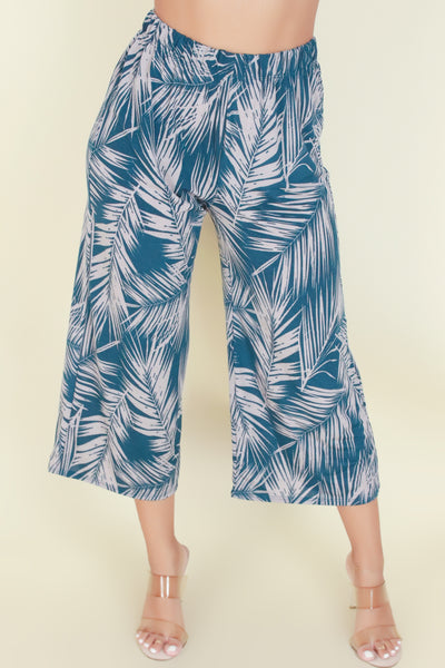 Jeans Warehouse Hawaii - PRINT KNIT CAPRI'S - NEW HIRE PANTS | By PAPERMOON/ B_ENVIED