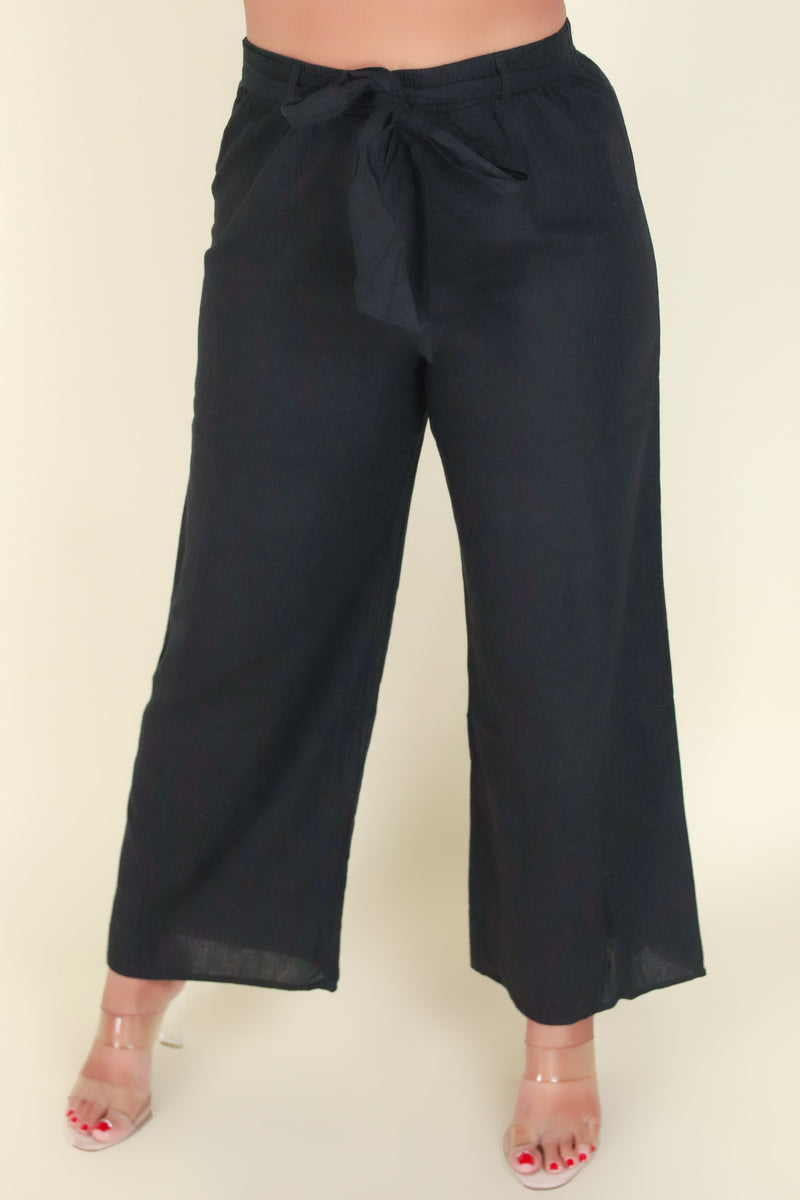 Jeans Warehouse Hawaii - PLUS CASUAL WOVEN SOLID PANTS - WILD THOUGHTS PANTS | By AMBIANCE APPAREL