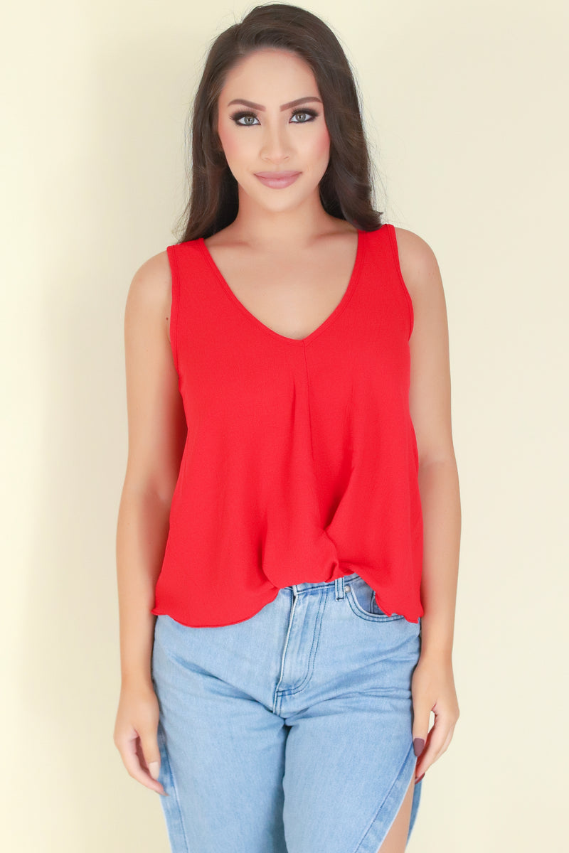 Jeans Warehouse Hawaii - TANK SOLID WOVEN CASUAL TOPS - SO INTO IT TOP | By MILEY + MOLLY
