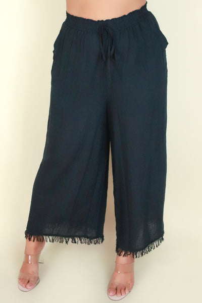 Jeans Warehouse Hawaii - PLUS CASUAL WOVEN SOLID PANTS - NEED YOUR HELP PANTS | By LELIS