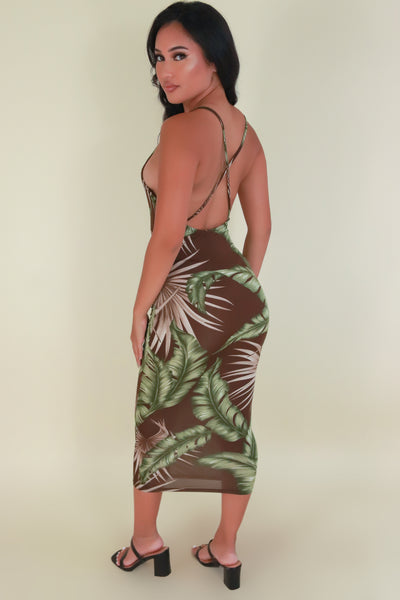 Jeans Warehouse Hawaii - S/L LONG PRINT DRESSES - RUN IT BACK DRESS | By PAPERMOON/ B_ENVIED