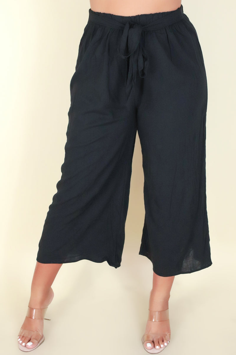 Jeans Warehouse Hawaii - PLUS CASUAL WOVEN SOLID PANTS - TAKE A LOOK PANTS | By ZENOBIA